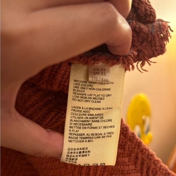 NWT Free People Rust Hooded Cape Zip-Up Jacket/Poncho in RUST - Picture 6 of 8